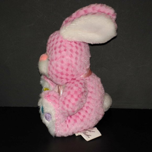 CHRISHA PLAYFUL EASTER RABBIT WAFFLE PLUSH TOY - Picture 4 of 6